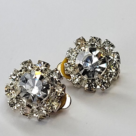 Crystal Small Clip On Earrings - Picture 1 of 3